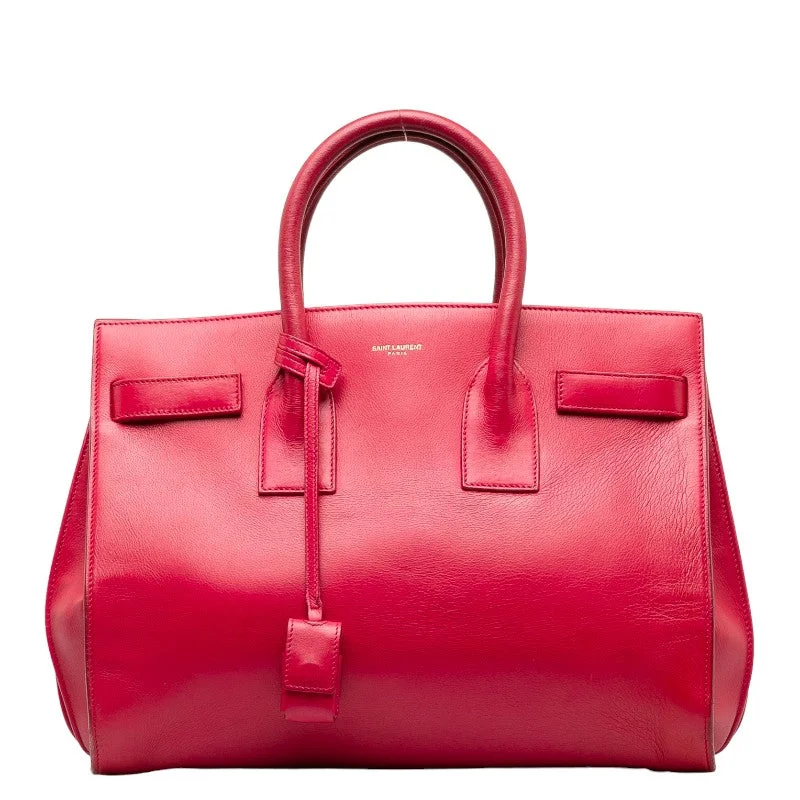 Saint Laurent Cabas Handbag in Calf Leather Pink 324823