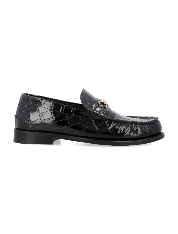 VERSACE Men's Crocco Print Loafers