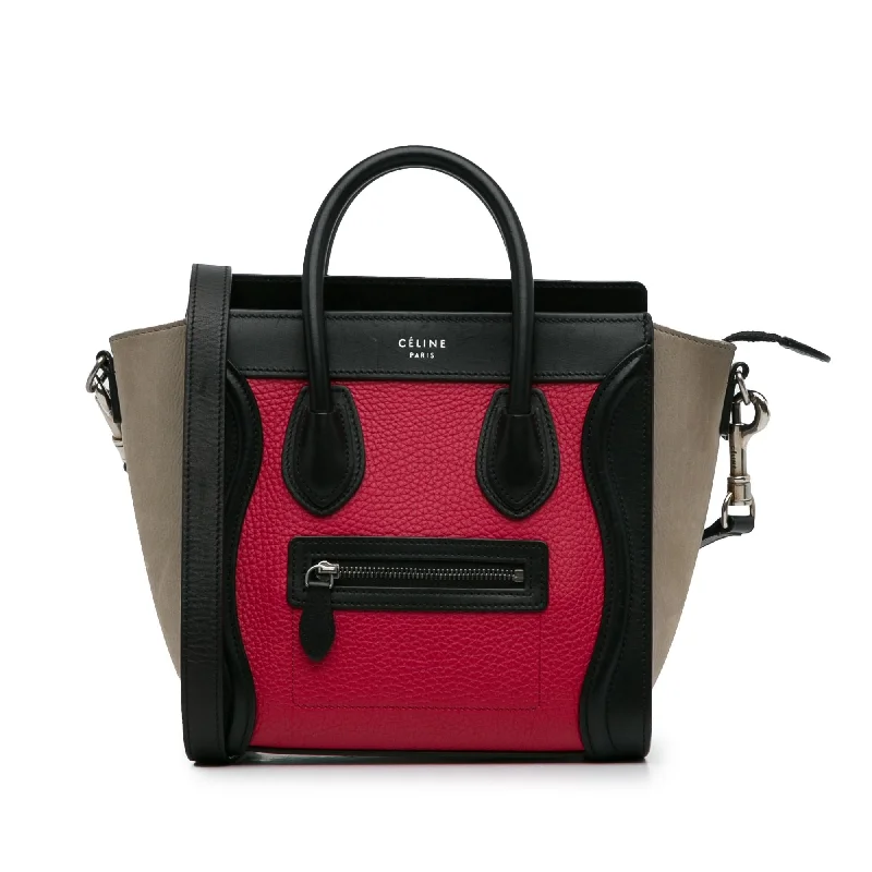 Celine Nano Luggage Tricolor Tote (SHG-jI7OEJ)