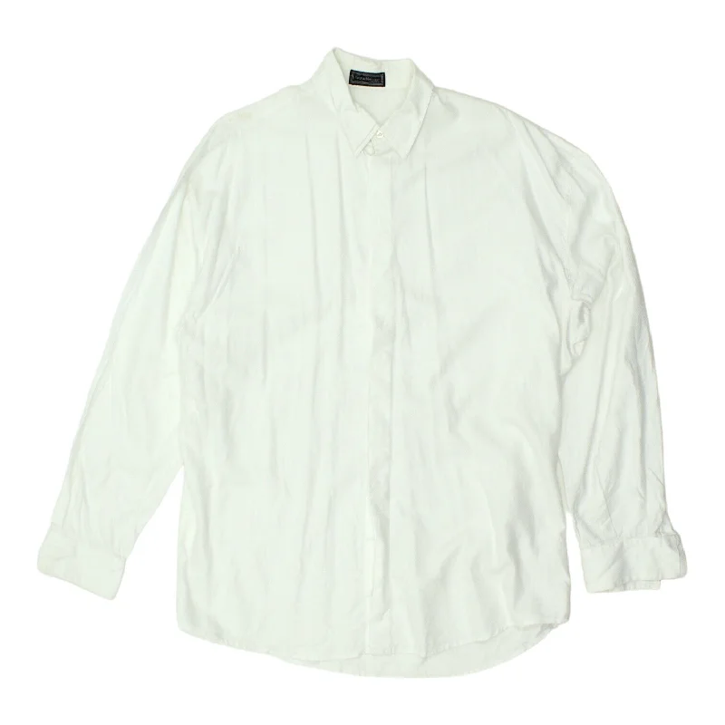 Gianni Versace Mens White Shirt | Vintage High End Designer Formal Wedding VTG