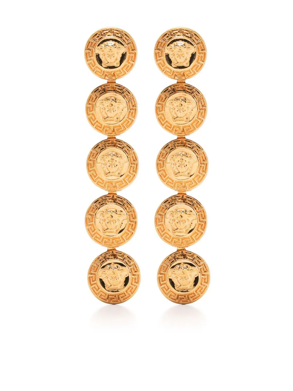 Versace Tribute Medusa Medallion Drop Earrings