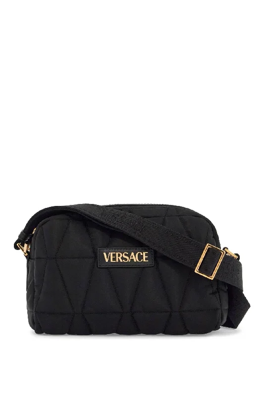 Versace Quilted Nylon Camera Bag With