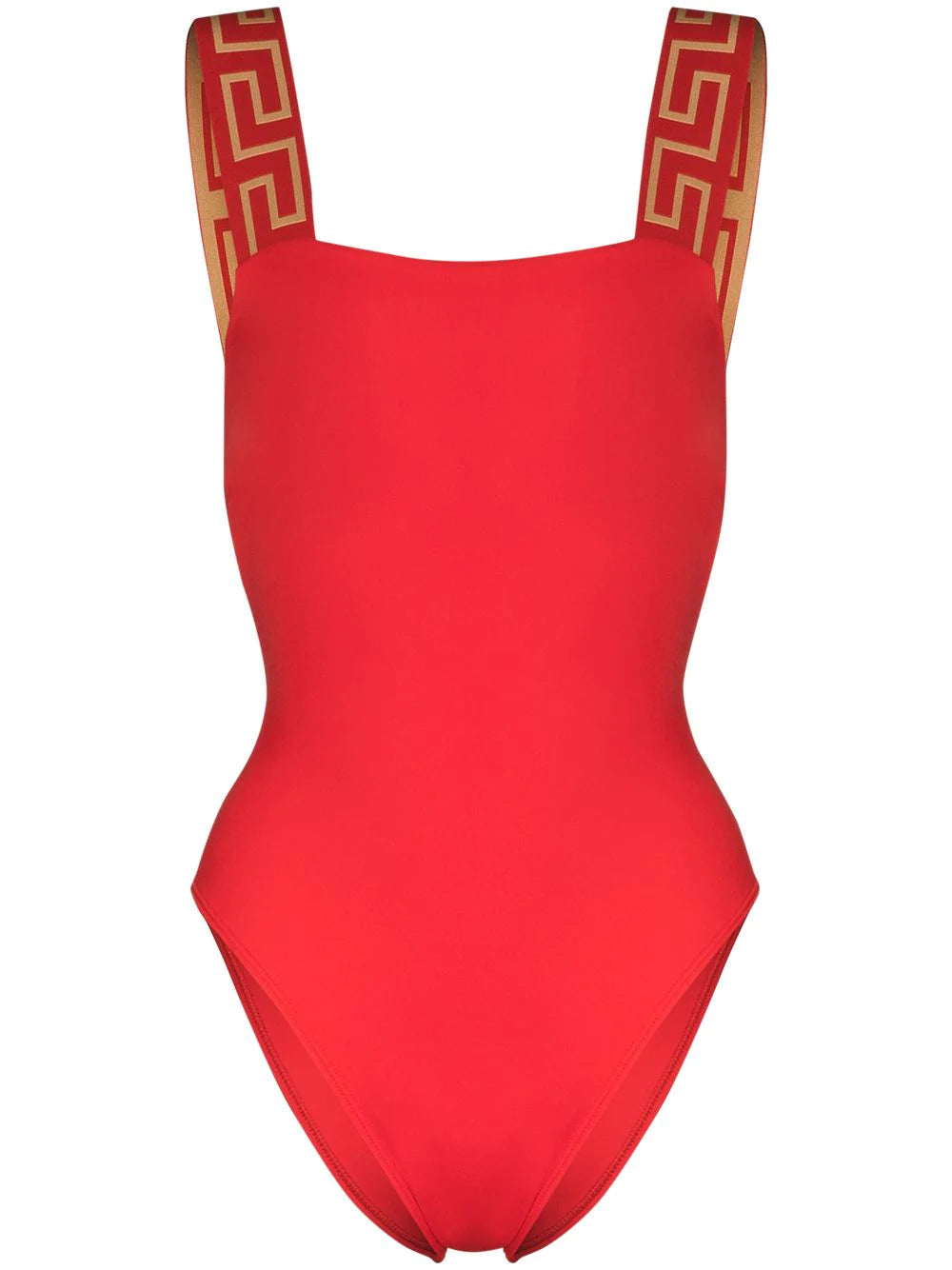 Versace Red Greca Key Swimsuit