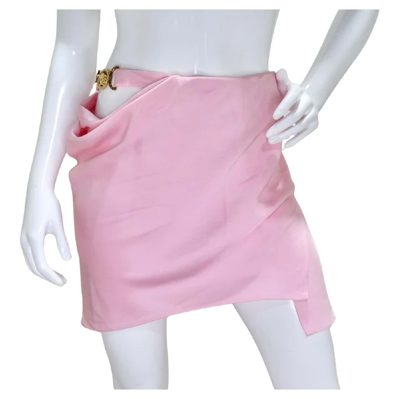 Versace Cut Mini Skirt Light Pink