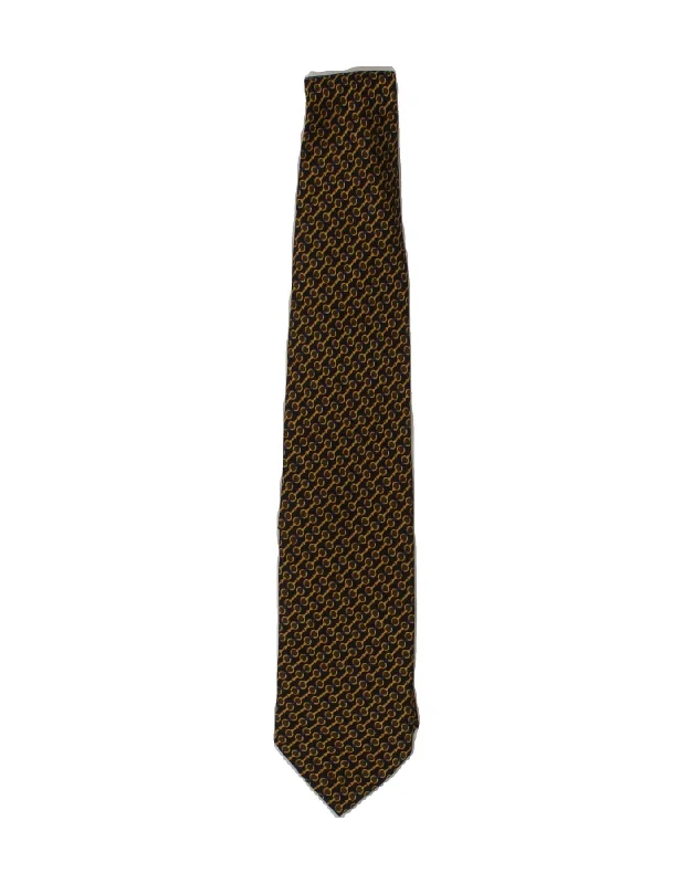 GIANNI VERSACE Mens Tie One Size Brown Silk