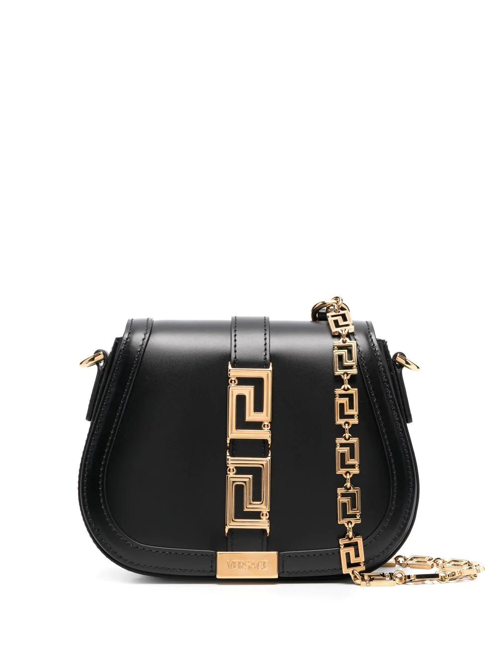 Versace Black Greca Goddess Small Shoulder Bag