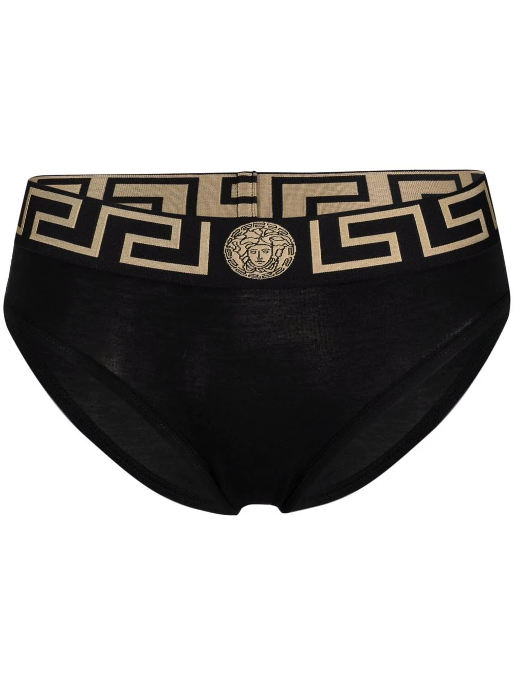 Versace Black Greek Key Brief