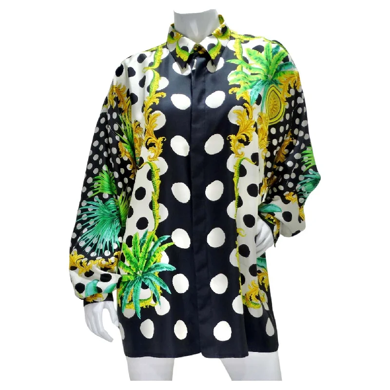 Gianni Versace 1990s Miami Collection Silk Printed Shirt