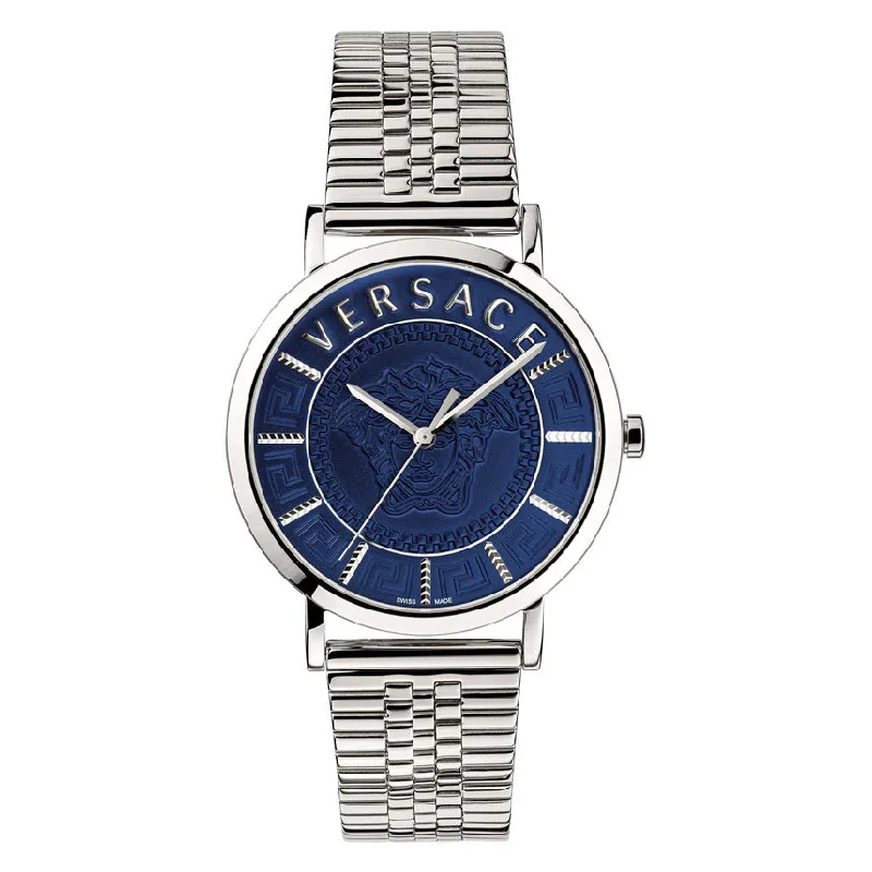 Versace Men's Watch V-Essential Blue Bracelet VEJ400821