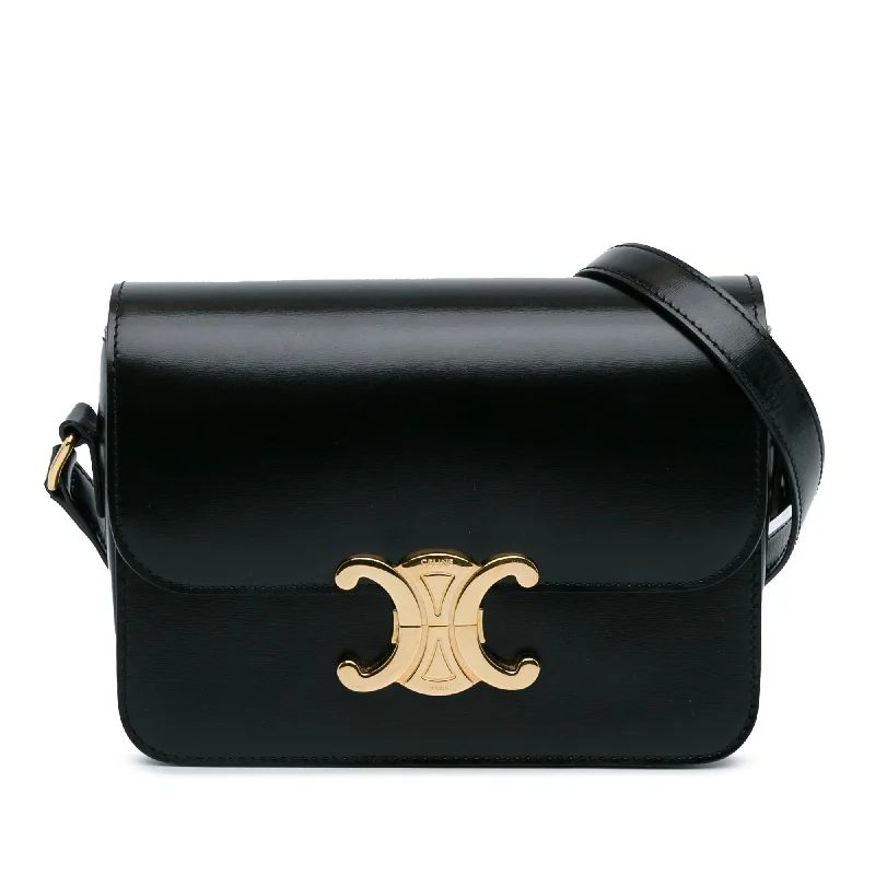 Celine Teen Shiny Calfskin Triomphe Crossbody (SHG-wclCE3)