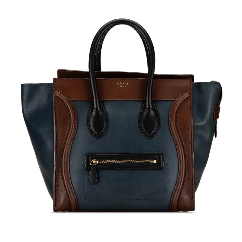 Celine Mini Bicolor Luggage Tote (SHG-mEYrYF)