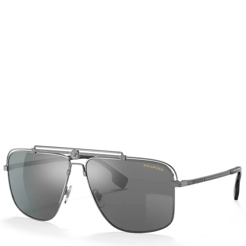 VERSACE VE2242 GUNMETAL W/ POLAR DARK GREY MIRROR SILVER