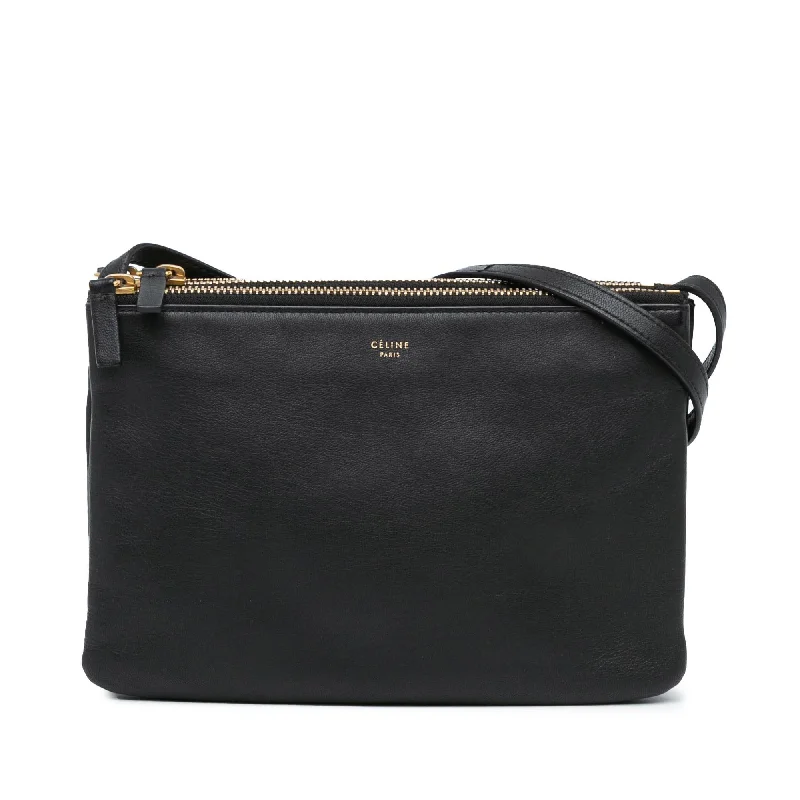 Celine Small Trio Leather Crossbody (SHG-KAhIbp)