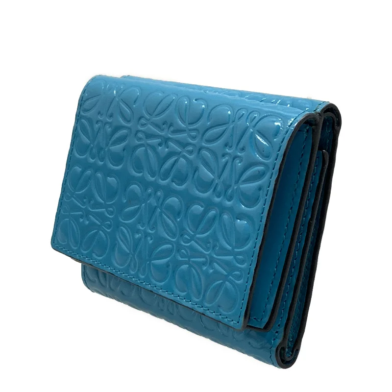 LOEWE/Trifold Wallet/Blue/