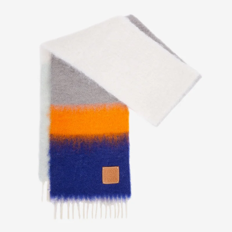 Loewe Wool And Mohair Stripe Scarf