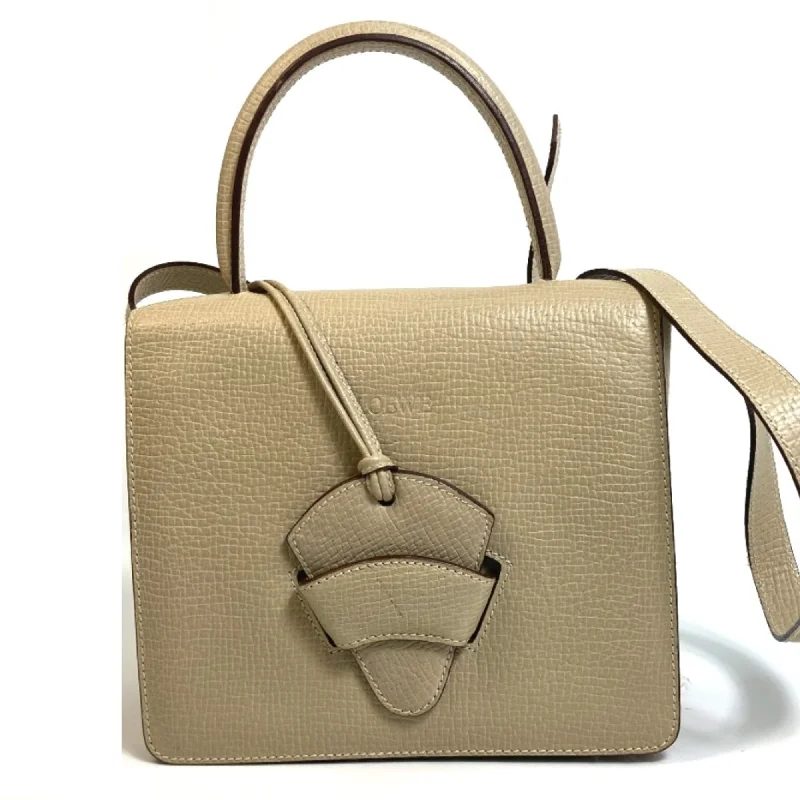 Loewe 2WAY Shoulder Bag Hand Bag Beige