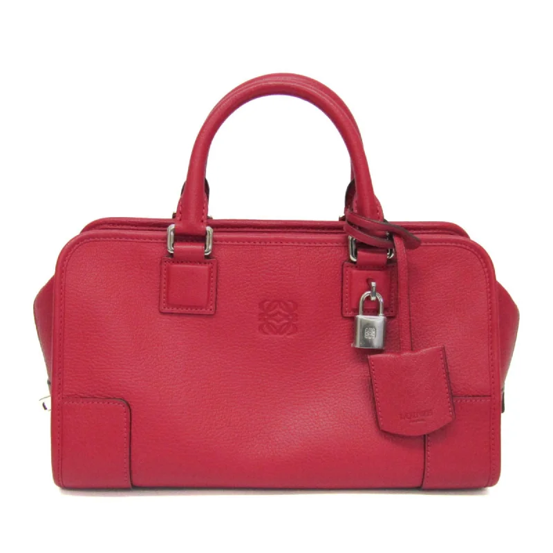 Loewe Amazona 28 Women's Leather Handbag Pink Red