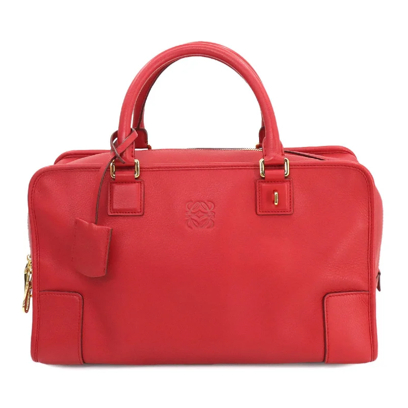 LOEWE Amazona 36 Handbag Leather Red 352.79YA22 Gold Hardware