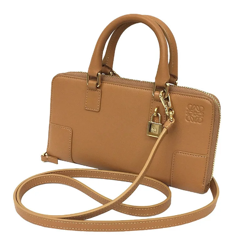 LOEWE Amazona Pouch Shoulder Bag C039U10X01 2586 Camel Brown