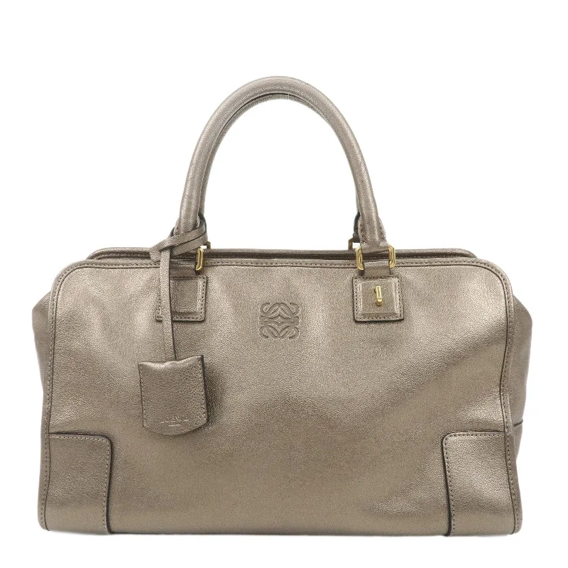 LOEWE Anagram Leather Amazona 35 Early Model Hand Bag Bronze