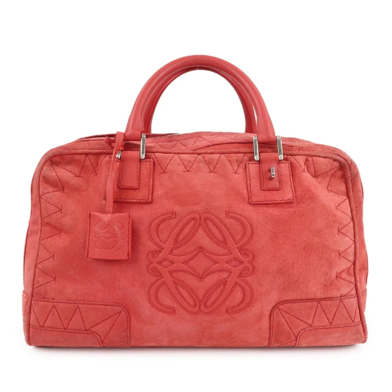 LOEWE Anagram Leather Amazona 36 Hand Bag Rose