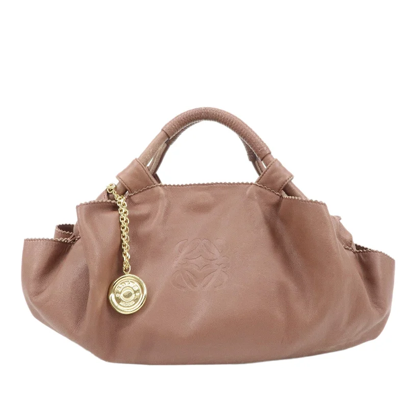 LOEWE Anagram Nappa Aire Leather Hand Bag Pinkbeige