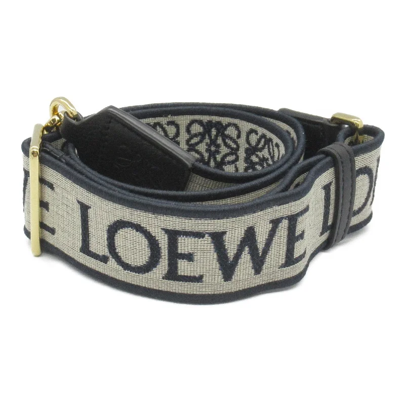 LOEWE Anagram Shoulder Strap Leather Jacquard Women's Navy C073T87X01