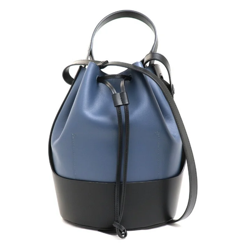 LOEWE Balloon Bag Medium 2Way Shoulder Navy Black 326.76AC30 Women's