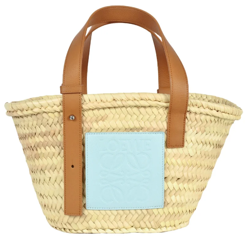 LOEWE Basket Bag Small Handbag A223S93 Natural Palm Leaf Calfskin