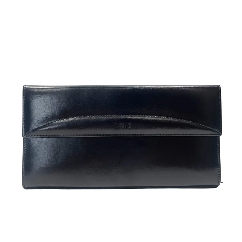 LOEWE Bi-fold wallet Logo Long Vintage Women's Black 20497440