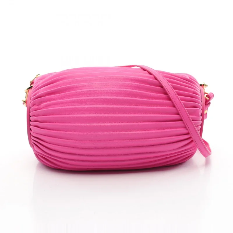 LOEWE Bracelet Pouch Shoulder Bag Leather Women's Pink A912P84X27