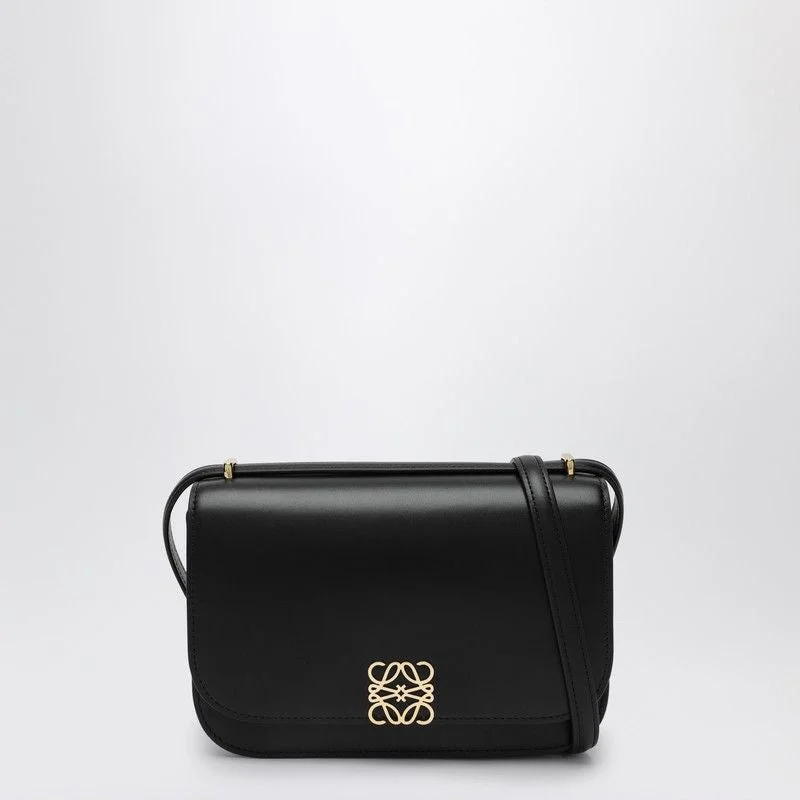 LOEWE Elegant Small Black Leather Crossbody Handbag