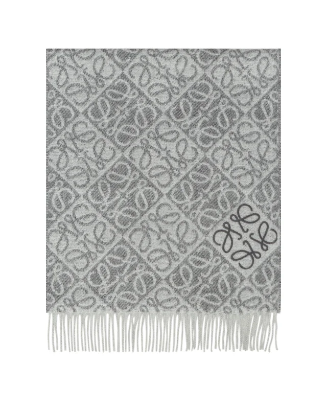 Gray Anagram Scarf