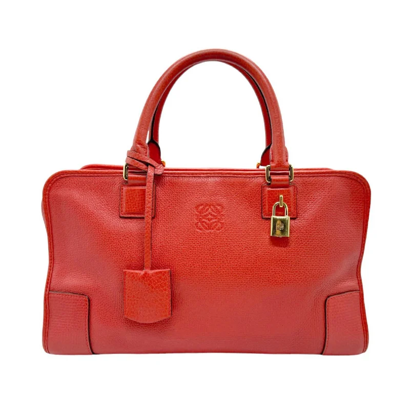 LOEWE handbag Amazona 36 leather orange red ladies n0450