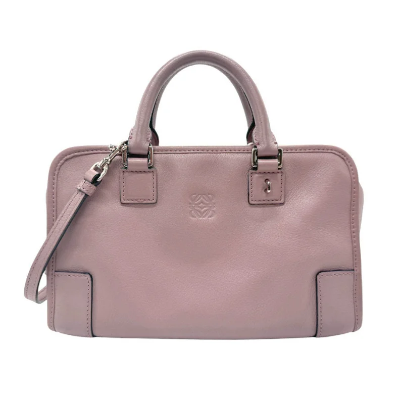 LOEWE Handbag Shoulder Bag Amazona 23 Leather Dark Pink Purple Silver Women's z2791