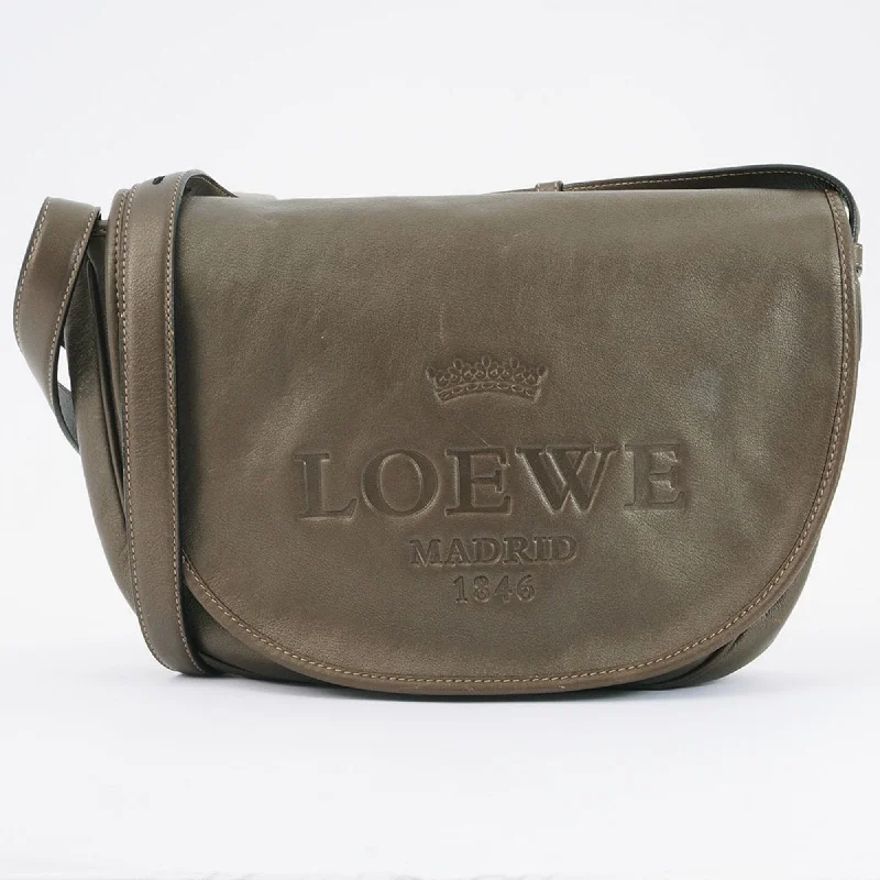 LOEWE Heritage Shoulder Bronze Women's Leather Flap