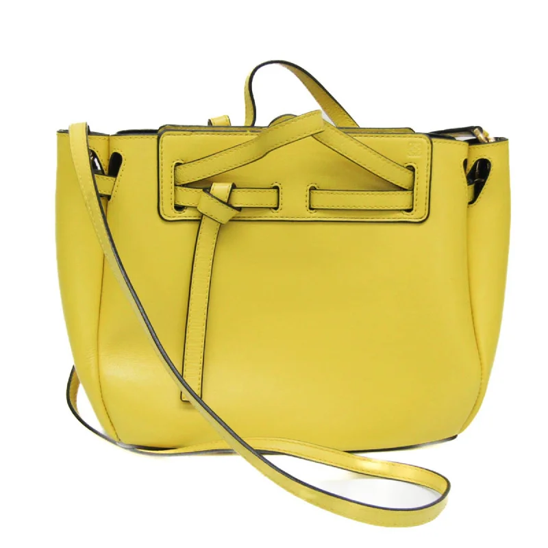 Loewe Lazo Mini Women's Leather Handbag,Shoulder Bag Yellow