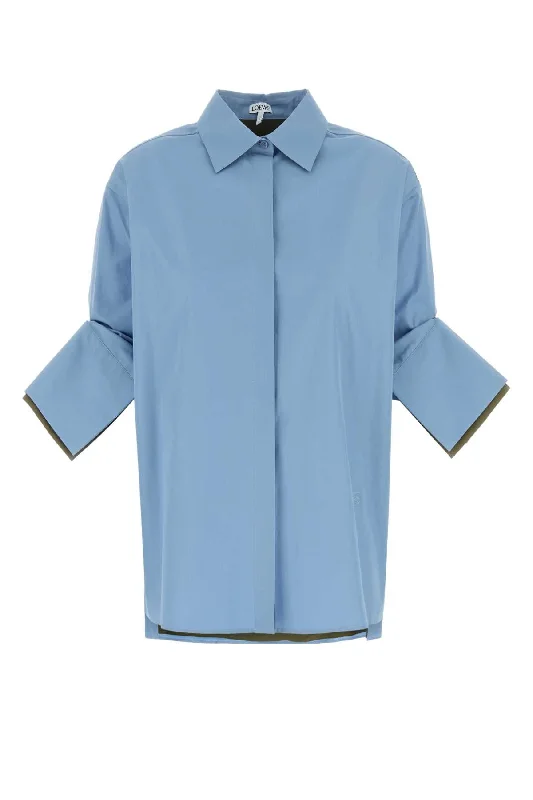 LOEWE Light Blue Classic Oxford Shirt for Women