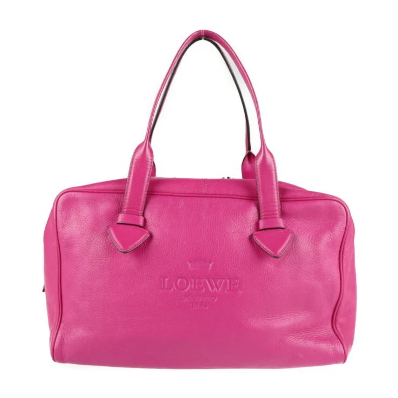 LOEWE Loewe heritage handbag leather pink Boston bag