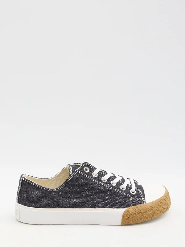 LOEWE Men's Blue Denim BLOC Sneakers - FW24