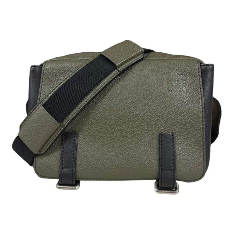 LOEWE Military XS Shoulder Bag Leather Green Unisex