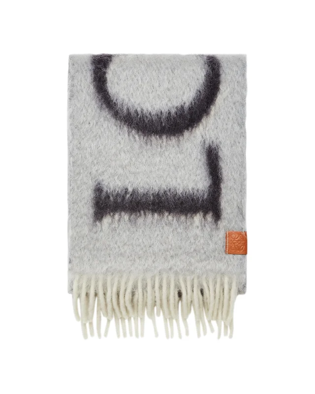 Mohair Logoed Scarf