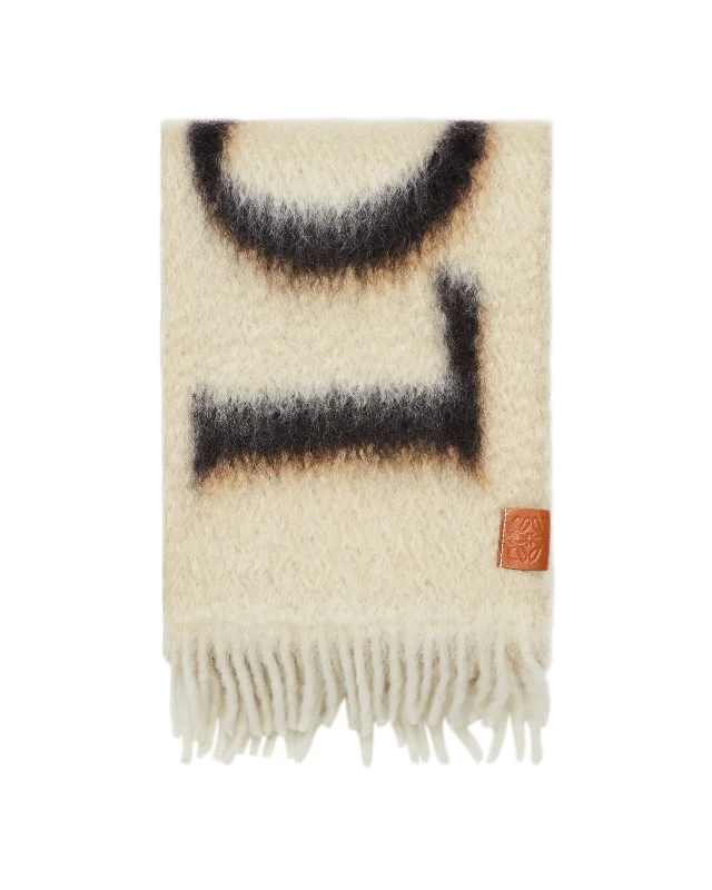 Mohair Logoed Scarf