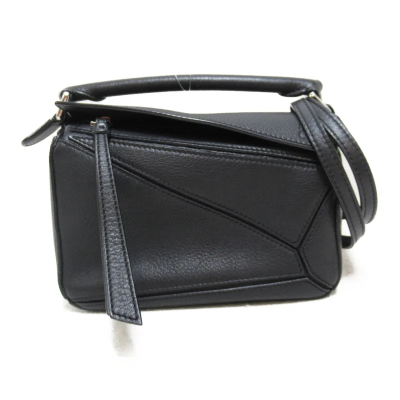 LOEWE Puzzle Bag Mini Shoulder Bag Black leather 322.30.U95