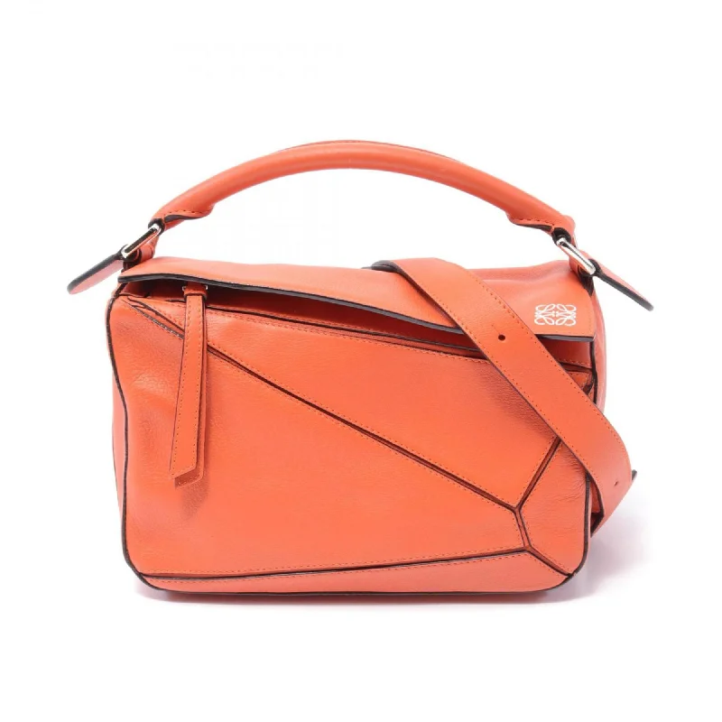 LOEWE PUZZLE SMALL Puzzle Bag Small Handbag Leather Women's Orange 322.30.K79