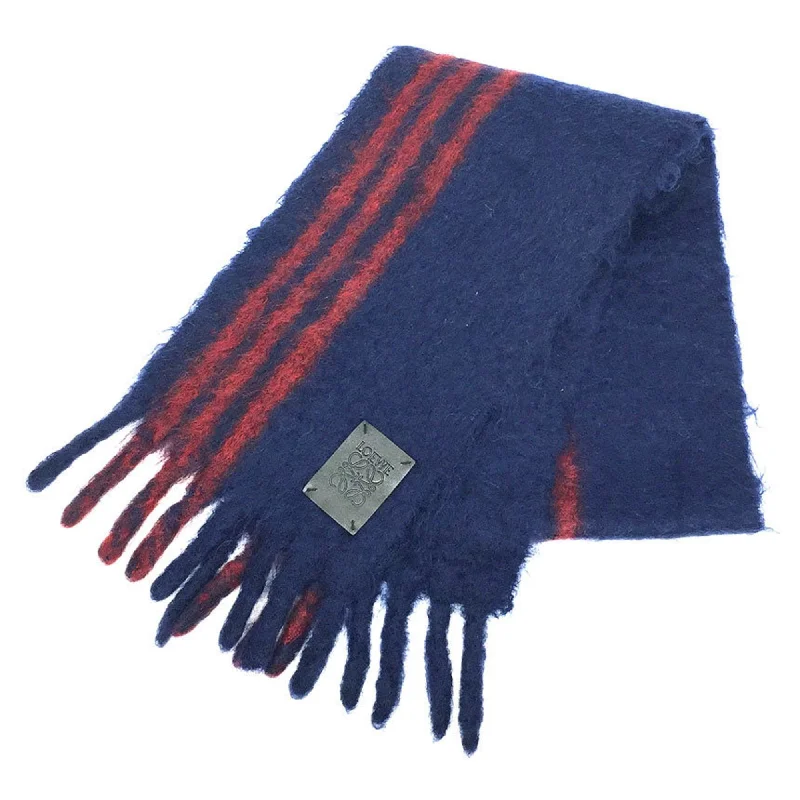 LOEWE Scarf Mohair Wool Navy Women's