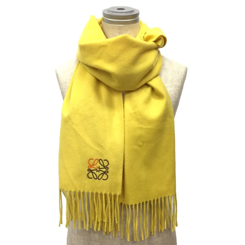 LOEWE scarf, stole, cashmere, yellow