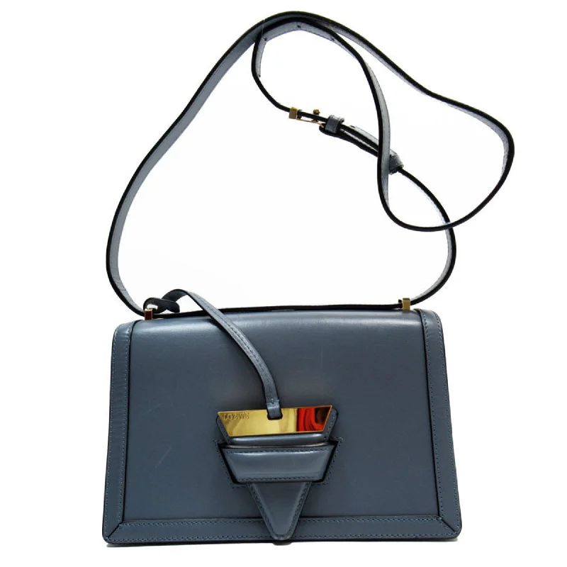 LOEWE shoulder bag Barcelona leather dark blue gold ladies w0647a