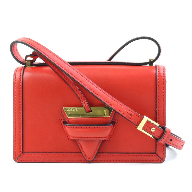 LOEWE shoulder bag Barcelona leather orange red gold ladies e58902a