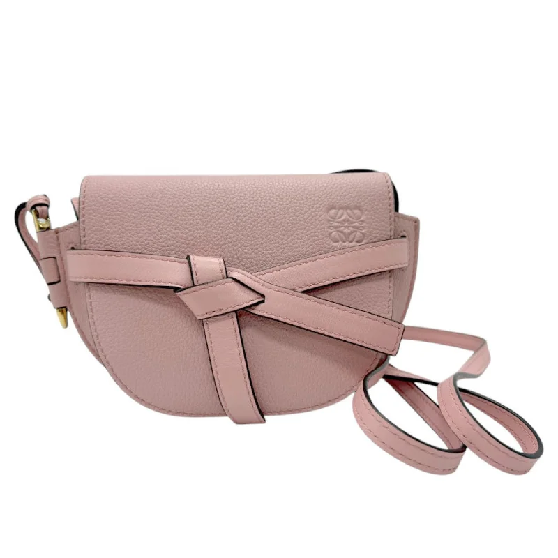 LOEWE Shoulder Bag Gate Leather Pink Women's z2936